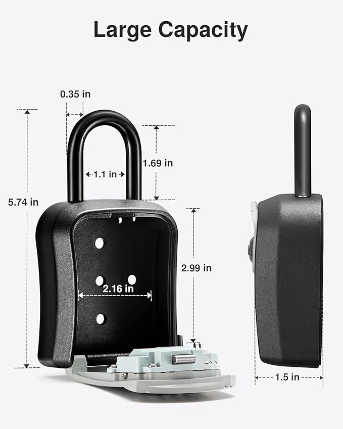 Puroma Key Lock Box, Portable Combination Lockbox #X0047K4X3Z