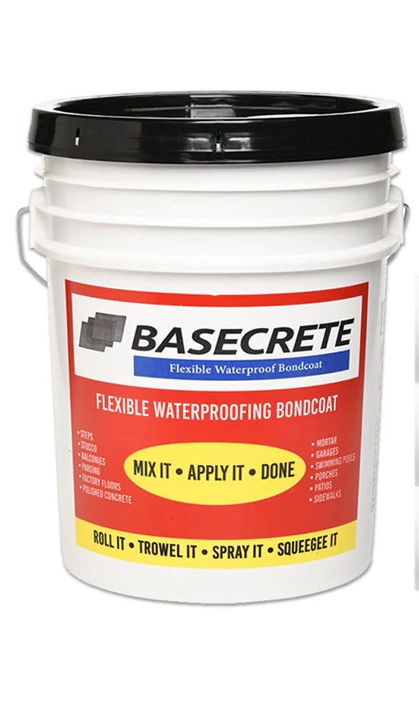 Basecrete Liquid Waterproofing Bondcoat Part 1  (Must use both part's 1 & 2) Basecrete, Pool Materials, Pool Building Materials, Pool Supplies