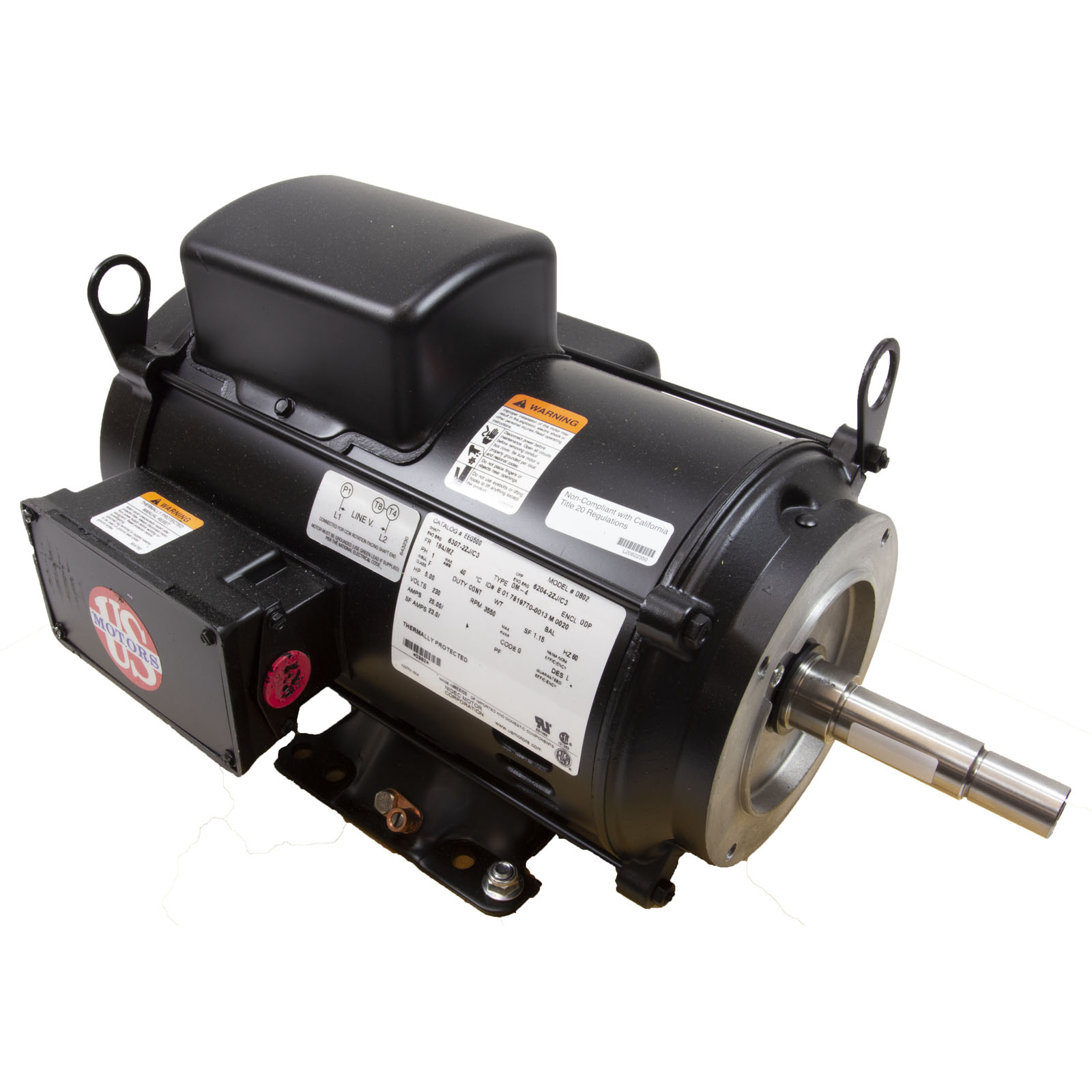 5 hp 3550 RPM 1-phase 184JMZ Frame 230V Close-Coupled Pool Pump Motor 5 hp 3550 RPM 1-phase 184JMZ Frame 230V Close-Coupled Pool Pump Motor, EEQ500, Pool Parts, Nidec, Pump Repair, Pump Motor, Pool Supplies