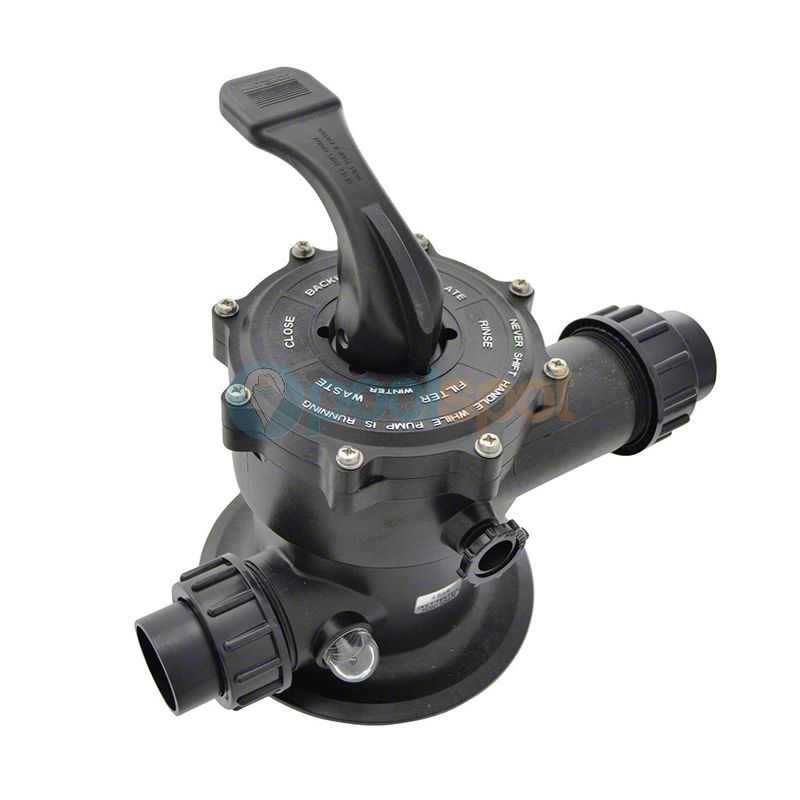 Multiport Valve, Top Mount, Clamp Style, 1.5" half-unions, for Exotuf E500 and E600, 6" neck, Multiport Valve, Top Mount, Clamp Style, 1.5" half-unions, for Exotuf E500 and E600, 6" neck,, Waterco, Pool Supplies