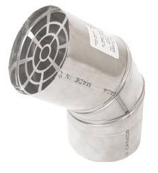 Z-Flex Z-Vent, Termination Elbow, 45 deg, Single Wall, 4" Diameter Z-Flex Z-Vent, Termination Elbow, 45 deg, Single Wall, 4" Diameter, 2SVSTEX0445, Z-Flex, Z-Vent, Heater Supplies, Pool Supplies, Pipe,  