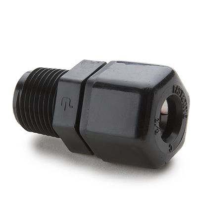 1/2" Tube OD Compression x 1/2" MPT, Black 1/2" Tube OD Compression x 1/2" MPT, Black, P8MC8, 60429, Pool Parts Fittings, Pool Supplies
