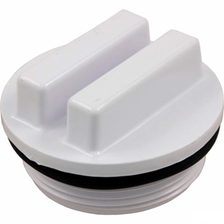 1.5" MPT White Plug with O-Ring 1.5" MPT White Plug with O-Ring