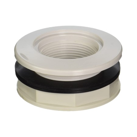 1.5 in. Plastic Bulkhead Fitting For Fiberglass Wall Pools 1.5 in. Plastic Bulkhead Fitting For Fiberglass Wall Pools