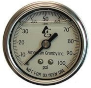 2" Liquid Filled Stainless Steel Pressure Gauge with 1/4" MIP Back Mount 2" Liquid Filled Stainless Steel Pressure Gauge with 1/4" MIP Back Mount