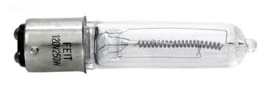 250 W Halogen DC Bayonet Clear 120 V 250 W Halogen DC Bayonet Clear 120 V, BPQ250CLDCSPA