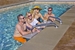 Over The Edge 3-Seat Swim Up Bar Top Table - GPPOTE-3ST-SV
