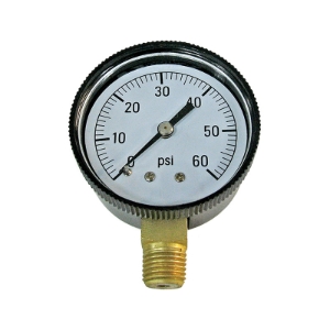 Pressure Gauge; 0-60 psi, 1/4" Threaded Bottom Mount 2.25" dia Pressure Gauge; 0-60 psi, 1/4" Threaded Bottom Mount 2.25" dia, Pool Supplies