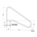 Classic 3 Bend Dip to Water Hand Rail W/Welded Brace - GPP-RL-C49-4BND-WB-SS