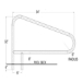 Classic 3 Bend Welded Brace Hand Rail - GPP-RL-C49-3BND-WB-SS