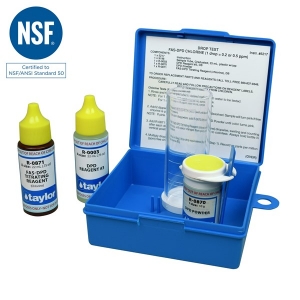 Drop Test, Chlorine (free/combined), FAS-DPD, 1 drop = 0.2 or 0.5 ppm Drop Test, Chlorine (free/combined), FAS-DPD, 1 drop = 0.2 or 0.5 ppm