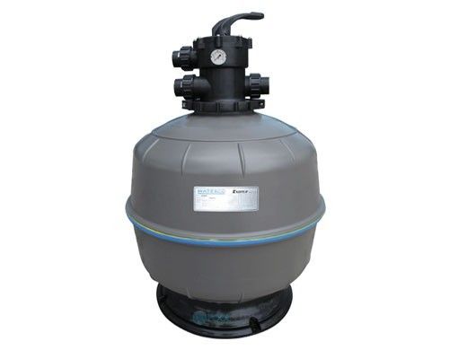 E500 Top Mount Media Filter, 20" diameter, 42 GPM, 50 psi, w/multiport valve Exotuf E500 20" Clamp Type Top Mount Filter w/ Multiport Valve, 1.5" BH, 50PSI, Waterco, Pool Supplies