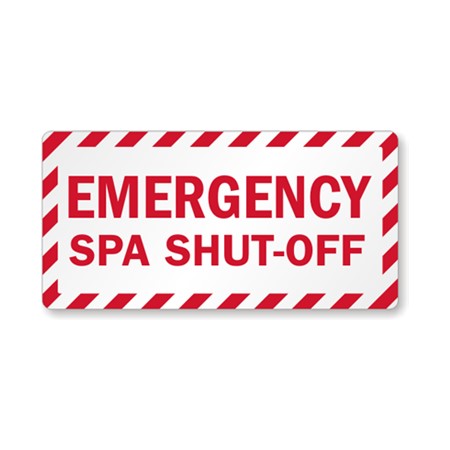 Emergency Spa Shut-Off Sign 