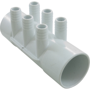 Manifold, 3/4" Barb, 6 Port, Flow Thru, 2" Slip x 2" Slip Manifold, 3/4" Barb, 6 Port, Flow Thru, 2" Slip x 2" Slip