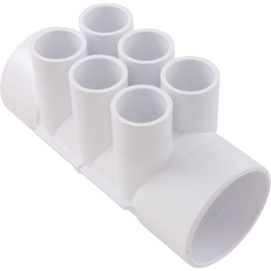 Manifold, 3/4" Slip, 6 Port, Flow Thru, 2" Slip x 2" Slip Manifold, 3/4" Slip, 6 Port, Flow Thru, 2" Slip x 2" Slip
