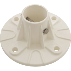 Plastic Deck-Mounted Single Flange, Fits 1.9 OD Tubing Plastic Deck-Mounted Single Flange, Fits 1.9 OD Tubing, 05-623, Pool Parts Equipment Repair, Pool Supplies