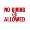 Sign No Diving Allowed 12" X 18" One Color Sign No Diving Allowed 12" X 18" One Color