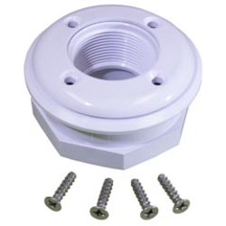 Vinyl I/O Wall Return Fitting 1-1/2" FIP x 1-1/2" Socket (White) Vinyl I/O Wall Return Fitting 1-1/2" FIP x 1-1/2" Socket (White)