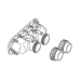 HEADER WITH CONNECTION KIT - ALL NON-ASME - 100173746