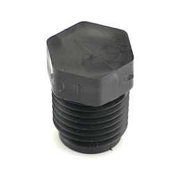 1/4" NPT Black HDPE Plug 1/4" NPT Black HDPE Plug, 062025