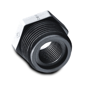 1/2" MNPT x 1/4" FNPT Black Polypropylene Reducer Bushing 1/2" MNPT x 1/4" FNPT Black Polypropylene Reducer Bushing, 062250