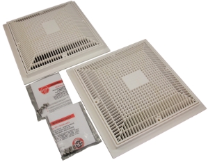 Main Drain Grate, Qty 2, Evoqua 12" x 12" Domed, w/Frame, White Main Drain Grate, Qty 2, Evoqua 12" x 12" Domed, w/Frame, White
