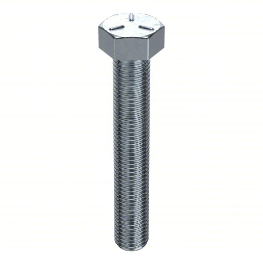 Hex Tap Bolt: Steel, Grade 5, Zinc Plated, 1/2"-13, Coarse, 4 in lg Hex Tap Bolt: Steel, Grade 5, Zinc Plated, 1/2"-13, Coarse, 4 in lg, 41UE30, Pool Parts, Flange Repair, Pool Supplies