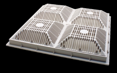 18" x 18" White Pool Frame & Grate Grates, Compliance, Safety, Pool Supplies 