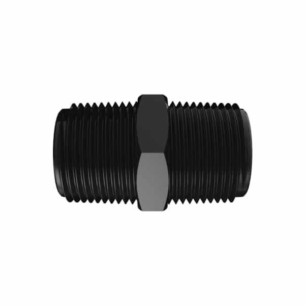 3/4" NPT Black Nylon Nipple 3/4" NPT Black Nylon Nipple