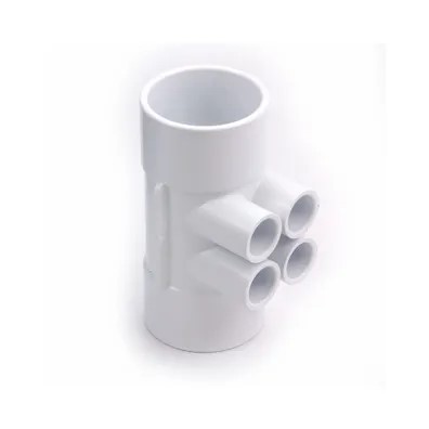 MANIFOLD 2"S x 2"S x (4) 1/2" PORTS-WHITE Manifold, Spa Parts, Plumbing Parts, Dynasty Spas, Pool Supplies, Spa Supplies
