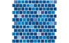 1" x 1" Jules Glass Tile Bright Cobalt Blue Blend, per sq. ft. 1" x 1" Jules Glass Tile Bright Cobalt Blue Blend, per sq. ft.