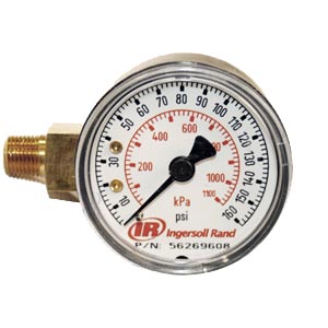 Pressure Gauge Side Mount 2in Taped 1/4 in NPT 