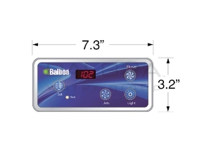 Topside, Balboa, Genuine VL404, 4 Button, w/o Overlay Spa replacement topsides