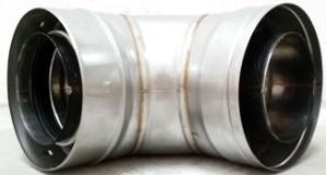 Z-Flex Z-Vent, elbow, 90 deg, double wall, 4" diameter Z-Flex Z-Vent, elbow, 90 deg, double wall, 4" diameter, 2SVDE0490, Z-Flex, Z-Vent, Heater Supplies, Pool Supplies, Pipe,  