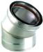 Z-Flex Z-Vent, elbow, 45 deg, double wall, 4" diameter - 2SVDE0445