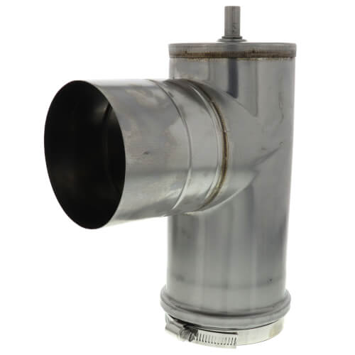 Z-Flex Z-Vent 4" Diameter Vertical Condensation Drain Tee  Z-Flex Z-Vent 4" Diameter Vertical Condensation Drain Tee, 2SVEVWCF04, Z-Flex, Z-Vent, Heater Supplies, Pool Supplies, Pipe,  