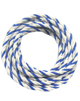Safety Rope Blue and White Polypropylene (per foot) Safety Rope, Float Rope