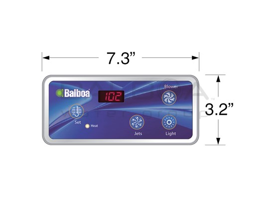 Topside, Balboa, Genuine VL404, 4 Button, w/o Overlay Spa replacement topsides