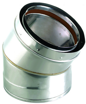 Z-Flex Z-Vent, elbow, 45 deg, double wall, 4" diameter Z-Flex Z-Vent, elbow, 45 deg, double wall, 4" diameter, 2SVDE0445Z-Fl, ex, Z-Vent, Heater Supplies, Pool Supplies, Pipe,  