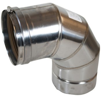 Z-Flex Z-Vent, elbow, 90 deg, single wall, 4" diameter Z-Flex, Z-Vent, Heater Supplies, Pool Supplies, Pipe,  